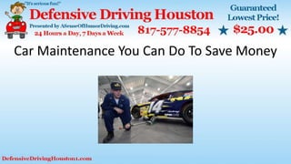 Car Maintenance You Can Do To Save Money
 