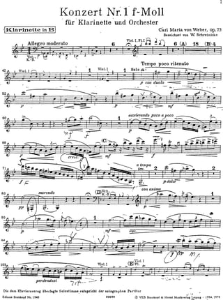 Car maria von weber   clarinet concerto no.1 op.73 (clar)