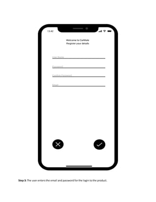 Step 3: The user enters the email and password for the login to the product.
 