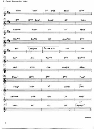 2 Cantos do meu viver (base)



             I
      i?lJ
                          G#m7                C#m7           F#7      E/G#                 F#/A#                        87/9/4

      ~

  1561                  B7/9         07/9/4     Emaj9              Emaj9                   G#7                               Cdim

  ~
  [I
  :6!J
                     C#m(maj7)            C#m7                     F#7                      F#7                             F#m/E

  ~
                                                                                                              b4
  L.6~J              0#m7{o5)            Bm6/0                     C#7                                                      87/13
                                                                                         AmaF/C#

  ~

  ri!]                 E6/9
                                 M;~aj7/B               112'C7/9/4
                                                        :1
                                                                         C7/9                F6/9                            F6/9

'.~                                                                                 1M
  ~                                                          Am7(~5)                      D7(~9)                   Gm(maj7)
                    Am7                 Am7

,~                                                                                                        g
  (!i]


.~
  .~                 Grn7




                   G7SUS4
                                       C719/4




                                      G7{o5)
                                                        F
                                                              C/B~




                                                             C7/9/4
                                                                                         Frnaj1/A




                                                                                         C7{o9)
                                                                                                          g
                                                                                                                        G#dim




                                                                                                                        Fmaj9


.~                                                                                                        A
  [2!J               Fmaj9            F#7{o5)                   '/.
                                                                                           Cm6/G
                                                                                                                       1f"
                                                                                                                       G7/9/4+


-=ff
  ~                                      07{o9)
                 Arn7(add4)                                    Gm7

  t-
                                                                                          C7/9                         Fmaj1
                                                                                j
                                                                                                                       .'
                                                                                                                       r __ I
                                                                                                                          . ~


                                                                                                               _.".

  l12Jl             Om7/9                G7                    C7/9                       F6/9                ( B~maF/C




  *"                                                                                                í:'                             :1
 