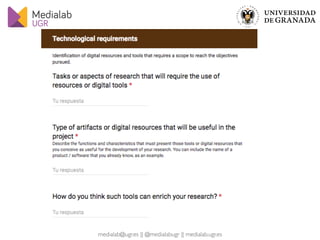 Medialab UGR & The Carmenta Program: A Way to Promote the Digital Humanities among Humanists and Technologists