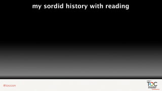 my sordid history with reading
 