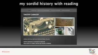 my sordid history with reading
 
