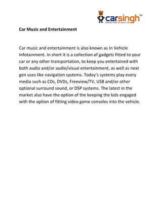 Car music and entertainment