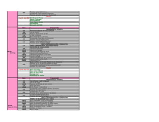 05/03
   Sábado



                                   Passistas da Cia Pé-Nambuco
                      20h
                                   Orquestra de Frevo Superpop (itinerante)
                                   Passistas do Centro de Capoeira São Salomão
                                                              PALCO
                A partir das 20h   Um Bloco em Poesia
                                   Getúlio Cavalcanti
                                   Sonoris Fábrica
                                   Coral Edgard Moraes
                                   Geraldo Maia
                                   GERALDO AZEVEDO

                     Hora                                              Programação
                                                                PROGRAMAÇÃO INFANTIL
                     15h           Passistas da Escola de Frevo do Recife
                     16h           Urso do Vizinho
                    16h30          Maracatu Nação Estrela do Mar
                     17h           La Ursa Teimosinha
                    17h30          Bloco Infantil Sonho e Fantasia
                                   Orquestra de Frevo Abre-alas (itinerante)
                      16h
                                   Passistas do Grupo Fazendo Arte
                                   Mendes e sua Orquestra (itinerante)
                      17h
                                   Passistas da Cia de Dança Tradição
                                                       DESFILE DE AGREMIAÇÕES E ORQUESTRA
                      17h          TROÇA CARNAVALESCA "EU ACHO É POUCO"
                                   ENCONTRO DE CABOCLINHOS
                     18h           Caboclinhos Kapinawá
                    18h20          Caboclinhos Tapirapé
06/03               18h40          Caboclinhos Sete Flexas do Recife
   Domingo           19h           Caboclinhos Oxossi Pena Branca
                    19h20          Caboclinhos Canindé de Camaragibe
                    19h40          Caboclinhos Tupã
                     20h           Caboclinhos Canindé de São Lourenço
                    20h20          Caboclinhos Canindé do Recife
                    20h40          Caboclinhos Truka
                                   Banda de Frevo do Nordeste Maestro Nunes (itinerante)
                                   Passistas da Cia de Dança de Repente no Passo
                      21h
                                   Orquestra de Frevo Raízes Pernambucana (itinerante)
                                   Passistas do Grupo Galante
                                                                PALCO
                A partir das 21h   Bloco Evocações
                                   Bloco Lírico O Bonde
                                   Bloco Eu Quero Mais
                                   Gonzaga Leal
                                   DEMÔNIOS DA GAROA

                     Hora                                             Programação
                                                               PROGRAMAÇÃO INFANTIL
                     15h           Cia de Dança Brasil Brinquedo
                     16h           Urso Zé da Pinga
                    16h30          Maracatu de BS Piaba de Ouro (mirim)
                     17h           Afoxé Alafin Mimi
                    17h30          Boi da Macuca - independente
                                   Orquestra de Frevo do Maestro Botelho (itinerante)
                      14h
                                   Passistas do Grupo Carcará
                                   Orquestra ACN no Frevo
                      15h
                                   Passistas da Cia de Dança Cultura Nordestina
                                   Orquestra Independente do Ibura
                      16h
                                   Passistas do Grupo Mariza Lopes
                                                       DESFILE DE AGREMIAÇÕES E ORQUESTRA
                                   DESFILE DE BLOCOS DE PAU E CORDA
                    18h15          Bloco Amante das Flores de Camaragibe
                    18h30          Bloco Carnavalesco Pirilampos de Tejipió
                    18h45          Bloco Carnavalesco Esperança de Campo Grande
                     19h           Bloco Carnavalesco Batutas de São José
07/03
Segunda-feira       19h15          Bloco Carnavalesco Cordas e Retalhos
                    19h30          Um Bloco em Poesia
                    19h45          Bloco O Bonde
 