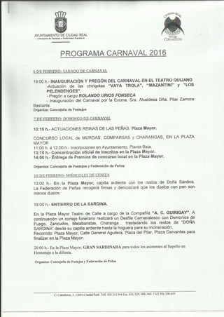 Carnaval 2016 ciudad real
