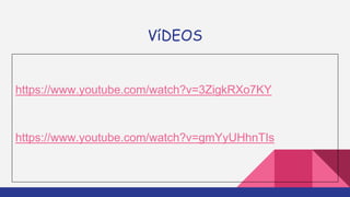 VíDEOS
https://www.youtube.com/watch?v=3ZigkRXo7KY
https://www.youtube.com/watch?v=gmYyUHhnTIs
 