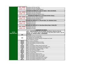 16h - 18h30   Orquestra de Frevo de Maia
                              Orquestra de Frevo Tangarás
                18h30 - 21h
                              Passistas do Grupo Zenaide Bezerra
                              ESTAÇÃO DO FREVO Nº 2 (Rua do Apolo - Banco do Brasil)
                16h - 18h30    Orquestra de Frevo Som Brasil
                               Orquestra de Frevo Primavera
                18h30 - 21h
                               Passistas do Grupo Na Onda do Frevo
                                ESTAÇÃO DO FREVO Nº 3 ( Travessa do Bom Jesus)
                16h - 18h30   Orquestra de Frevo Novo Horizonte
                              Orquestra de Frevo Vereda Tropical
                18h30 - 21h
                              Passistas do Grupo Brincantes
                            ESTAÇÃO DO FREVO Nº 4 ( Rua da Guia / Av. Barbosa Lima)
                16h - 18h30  Orquestra de Frevo
                             Orquestra de Frevo
                18h30 - 21h
                             Passistas do Grupo
                            ESTAÇÃO DO FREVO Nº 5 ( Rua Dona Maria César /Folha PE)
                16h - 18h30   Orquestra de Frevo
                              Orquestra de Frevo
                18h30 - 21h
                              Passistas do Grupo
                                                  CORREDOR DO FREVO
                              16h - CONCENTRAÇÃO: Rua da Moeda/ Rua Mariz e Barros/ Rua do
   15/02                      Apolo/ Trav. do Bom Jesus/ Rua da Guia/ Rua Dona Maria César/ Rua da
Segunda-feira                 Moeda/ Av. Alfredo Lisboa - DISPERSÃO
                   16h        Clarinada
                              Orquestra de Frevo Continental
                              30 Passistas dos Campeões 2010
                   16h
                              60 Palhaços da Turma de Palhaços Periquitos do Zumbi
                              Clube de Boneco Tô Afim
                  16h15       Bloco Cordas e Retalhos
                  16h30       Troça Carnavalesca Estrela da Tarde
                  16h45       Troça Carnavalesca Ceroula de Olinda
                   17h        Bloco O Bonde
                  17h15       Bloco Carnavalesco Misto Pierrô de São José
                  17h30       Troça Carnavalesca Formiga Sabe Que Roça Come
                  17h45       Bloco Carnavalesco Misto Pirilampos de Tejipió
                   18h        Troça Carnavalesca O Bagaço é Meu
                  18h15       Bloco Flor da Lira de Olinda
                  18h30       Troça Carnavalesca Teimoso Em Folia
                  18h45       Bloco Eu Quero Mais
                   19h        Clube Carnavalesco Bola de Ouro
                  19h15       Troça Carnavalesca Beija Flor em Folia
                  19h30       Clube Carnavalesco Marim dos Caetés
                  19h45       Troça Carnavalesca Pitombeira dos 4 Cantos
                   20h        Troça Carnavalesca Abanadores do Arruda
                  20h15       Clube Carnavalesco Guaiamum na Vara
 