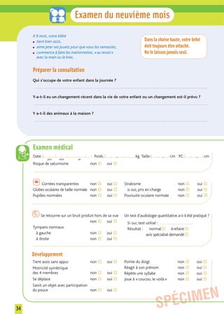 Carnet De Sante French Health Book For Children Orig