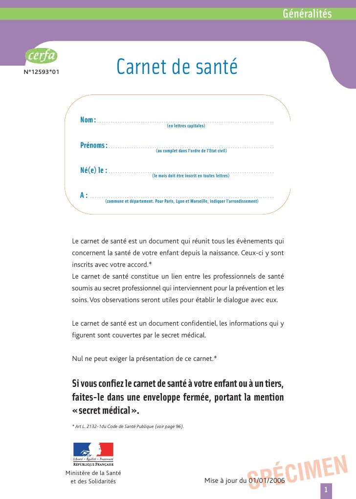 Carnet De Sante French Health Book For Children Orig Carnet De Sante French Health Book For Children Orig
