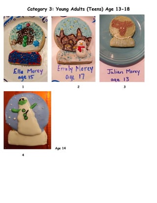 Category 3: Young Adults (Teens) Age 13-18
1 2 3
Age 14
4
 