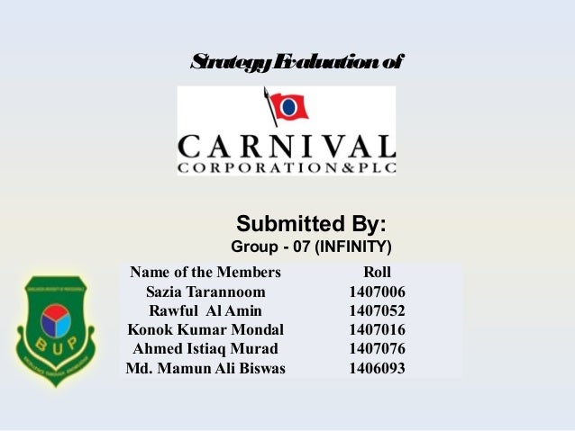 strategy evaluation of carnival corporation plc carnival corporation plc shareholder benefit request form 2017