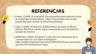 REFERENCIAS
Forbes, I. (2014, 10 diciembre). Dos propuestas para resolver la crisis
de Ayotzinapa. Forbes México. https://...