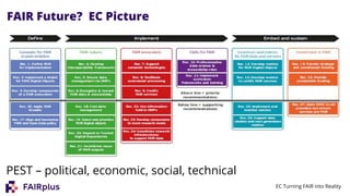 FAIR Future? EC Picture
PEST – political, economic, social, technical
EC Turning FAIR into Reality
 