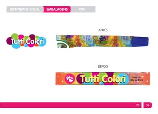 IDENTIDADE VISUAL   EMBALAGENS   PDV




                                       ANTES




                                       DEPOIS




                                                23   36
 