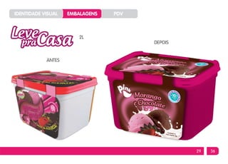 IDENTIDADE VISUAL   EMBALAGENS   PDV



                        2L
                                       DEPOIS


            ANTES




                                                29   36
 