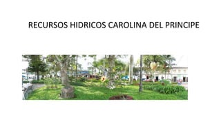 RECURSOS HIDRICOS CAROLINA DEL PRINCIPE
 