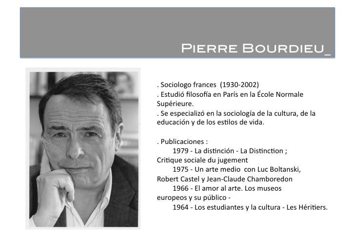 Pierre Bourdieu Sociología de la percepción estética Pierre Bourdieu Sociología de la percepción estética