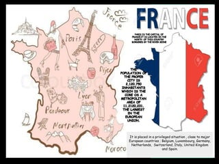 It is placed in a privileged situation , close to major
European countries ; Belgium, Luxembourg, Germany,
Netherlands, Switzerland, Italy, United Kingdom
and Spain.
 