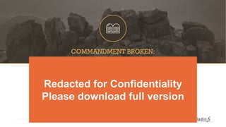 Never Lay
with a Lawyer
COMMANDMENT BROKEN:
Redacted for Confidentiality
Please download full version
 