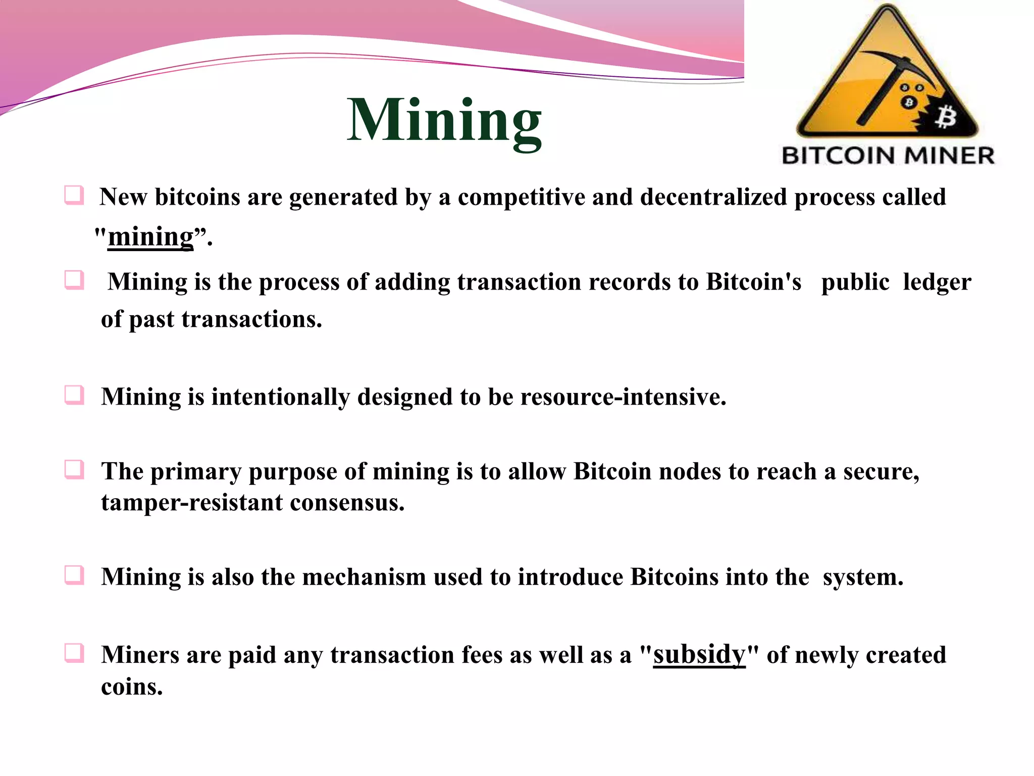 BITCOIN TECHNOLOGY AND ITS USES | PPTX