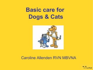 Basic care for
   Dogs & Cats




Caroline Allenden RVN MBVNA
 
