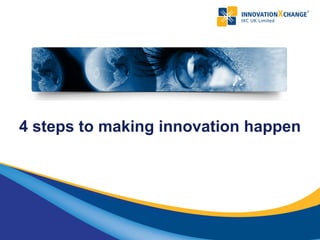 4 steps to making innovation happen
 