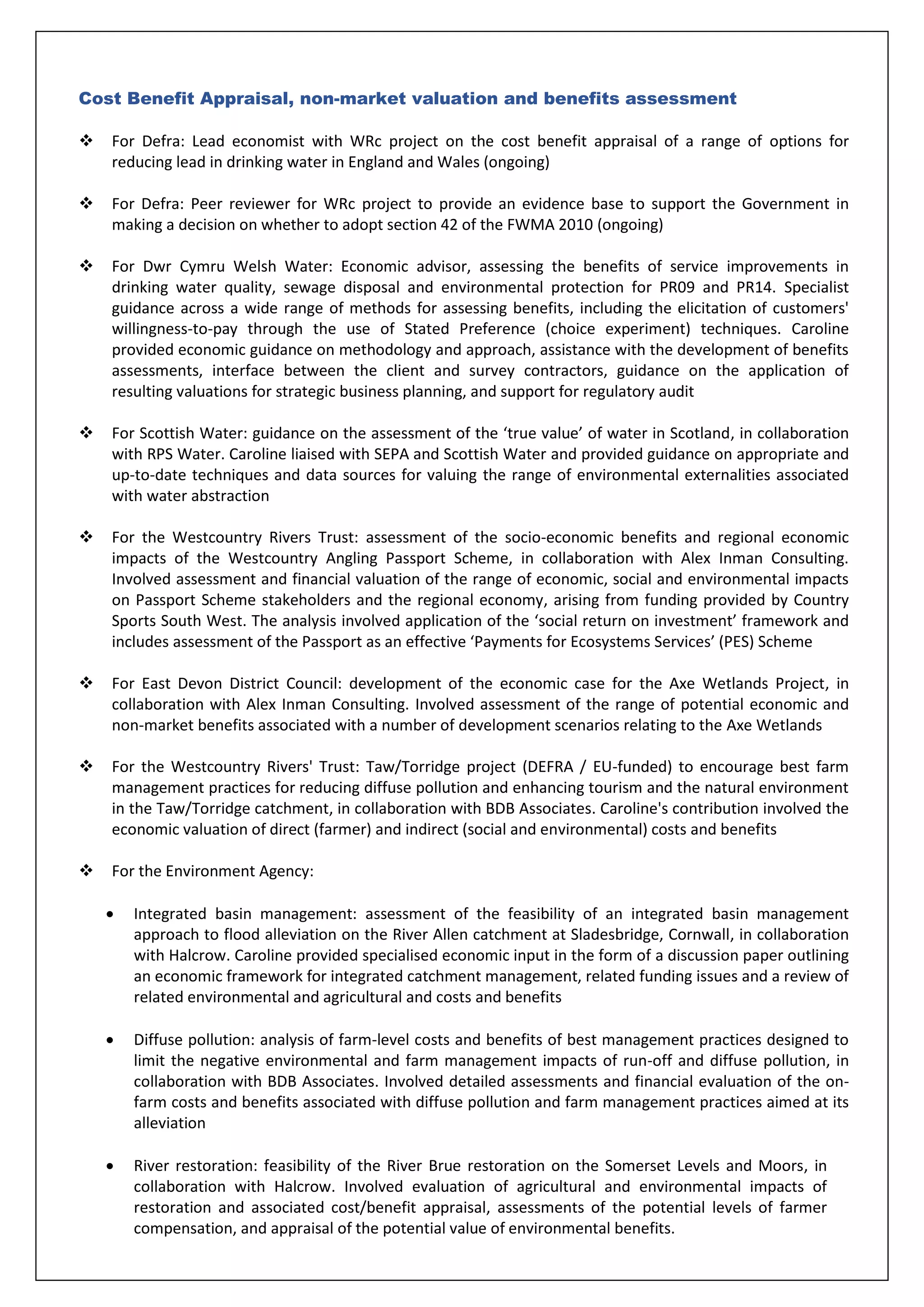 Caroline Manning CV | PDF