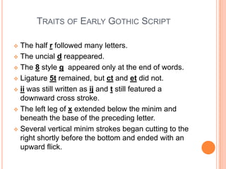 Carthigian Script Carolingian and Gothic script | PPTX