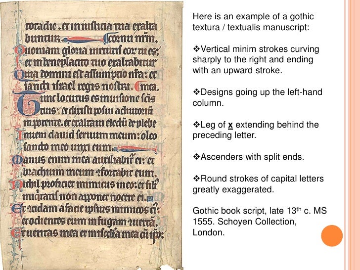 Carolingian and Gothic script