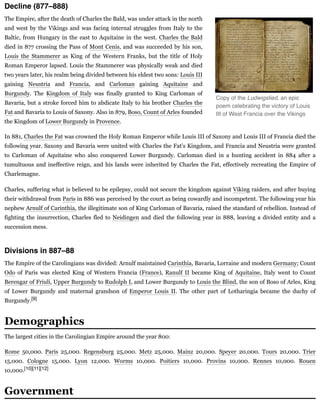 Carolingian Empire Wikipedia