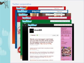 _____ ____ ______ __ _______ __ _____ ______
______ _____
_______ _____
Clique para editar os estilos do texto mestre
Segundo nível
Terceiro nível
Twitter corporativo
 