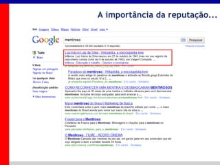_____ ____ ______ __ _______ __ _____ ______
______ _____
_______ _____
Clique para editar os estilos do texto mestre
Segundo nível
Terceiro nível
A importância da reputação...
 