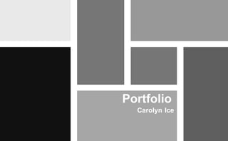 Portfolio
  Carolyn Ice
 