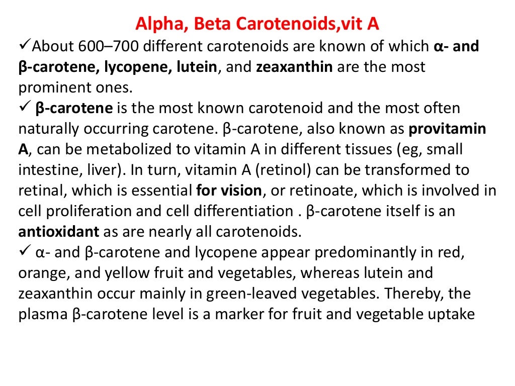Carotenoids