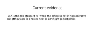 Carotid artery stenosis | PPTX