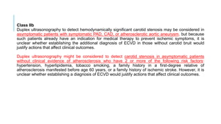 Ecvd Carotid artery disease and the treatment strategies | PPTX
