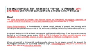Ecvd Carotid artery disease and the treatment strategies | PPTX
