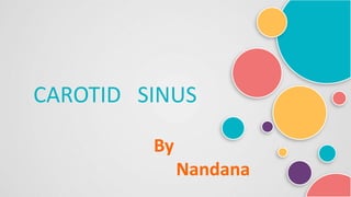 CAROTID SINUS
By
Nandana
 