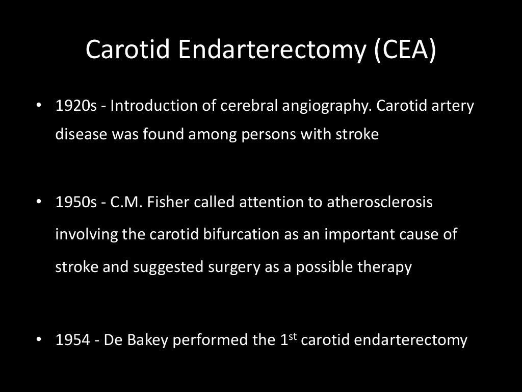 Management of Carotid Artery Stenosis Evidence and guidelines