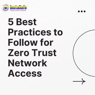 5 Best
Practices to
Follow for
Zero Trust
Network
Access
 