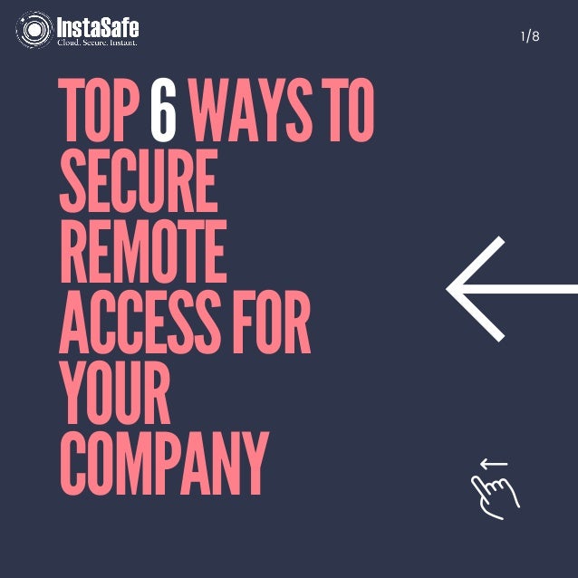 TOP 6 WAYS TO
SECURE
REMOTE
ACCESS FOR
YOUR
COMPANY
1/8
 