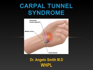 Dr. Angelo Smith M.D
WHPL
CARPAL TUNNEL
SYNDROME
 