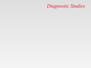 Diagnostic Studies
 