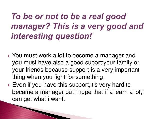 How do you become a manager?