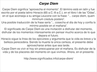 Carpe diem | PDF