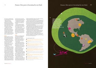 16
Carpe Diem //Summer 07
17Finance: How green is becoming the new black
Summer 07// Carpe Diem
EU. It also has an ambitious target
of 12,500 megawatts of wind energy
installed on land by 2010.
Meanwhile, tariffs were
introduced last year doubling
payments for solar, wind, biogas
and geothermal energy. Payment for
electricity from rooftop solar panels
was also doubled and a 50 per cent
subsidy is given on the cost of solar
panels and other equipment.
In addition, there are efforts
to slash emissions by promoting
public transport, such as the
environmentally sound high-speed
TGV trains, and those produced by
urban public transport are limited.
A “solidarity tax” has also been
introduced on flights leaving French
airports - to raise money for medical
projects in developing countries.
Britain
British Prime Minister Tony Blair
and his probable successor Gordon
Brown have made the fight against
climate change a priority, as has
opposition leader David Cameron.
Stringent carbon-cutting policies
have recently been introduced
despite the country contributing
just a fraction of the total
worldwide emissions - 544 million
tons compared with America’s
5,844 million tons and China’s
3,263million tons.
In the March budget, Chancellor
Brown unveiled a series of measures
to save six million tonnes of carbon
a year - and families around £230 a
year on energy costs. With the onus
on financial incentives rather than
penalites, the proposals legally bind
future governments to cut carbon
emissions by 60 per cent before 2050.
All new homes from 2017 will be
carbon neutral, using wind turbines
or solar panels for power and heating
whilst aid will be given to pay for loft
insulation for eight million homes.
Meanwhile, a ban on energy-wasting
standby buttons on TVs, DVDs and
computers is also being introduced.
Traditional lightbulbs will be phased
out by 2011 and new tax incentives
will encourage solar-heating panel and
wind turbine installation on homes.
From February, air passenger duty
was doubled, with tax on domestic
and European economy flights now
costing £10.
A two per cent tax cut has been
introduced on biofuel-run company
cars from 2008, with an extension of
the current 20 per cent per litre duty
rebate on biofuel until 2010.
However Blair is under fire for road
pricing, pay-as-you-drive proposals.
Almost two million people signed a
petition on the Number 10 Downing
Street website for the current plan,
which would see motorists paying up
to £1.34 a mile at peak times, to be
scrapped.
China
China is the second biggest producer
of greenhouse gases, building five
power stations a week. Yet, as a
developing country it is still not
required to reduce its emissions and
with its economy swiftly growing,
its total emissions could overtake
America’s by 2050.
Leaders signed up to the Kyoto
Protocol in 2002 when they realised
climate change could devastate their
country, but as a newcomer to the
international pact, China will not be
affected by emissions caps until 2012.
Politicians have also introduced
measures to reduce energy
consumption in construction over
five years, including the rigorous
implementation of eco-friendly
standards and refurbishing old
buildings to improve energy efficiency.
The reform of urban house heating
systems is being pushed, so households
pay for consumption, not on floor
space, and rural areas will see priority
given to the application of wind, solar
and other renewable energies.
China wants to reduce major
pollution by 10 per cent by 2010, and
a two billion yuan (200 million euros)
investment was recently announced to
reduce its pollutant discharge, with a
scientific and comprehensive system to scale, monitor and evaluate
pollution discharge reduction pledged for next year.
Ministers have also promised to close its worst polluting facilities
as part of a new plan for sustainable economic growth. Small coal-
firing plants will be shut down, as will out dated production facilities
in the cement, electrolytic aluminium and ferrous alloy industries.
Around one-third of the nation’s land area is exposed to acid rain,
just one of the many environmental side effects of the 2.1 billion tons
of coal produced and burned last year.
With Beijing hosting the 2008 Olympic Games, its horrendous air
pollution could become a major embarrassment if it fails to meet its
environmental targets. Beijing has already passed some of China’s
most ambitious environmental measures, and in 2005 it embraced
22 tough new rules, including strict controls on industrial smoke,
automobile exhaust fumes, and construction dust.
Tighter vehicle emissions standards were adopted in 2003, and
some public buses now run on alternative fuels like clean natural
gas. Biofuel production is also increasing, with the government
announcing 13 million hectares of forestlands to be used.
However, private vehicle ownership is rapidly increasing, and by
2020, there are predicted to be 140 million cars on China’s roads.
And while a road toll policy has been in place since 1984, it is used to
pay for expansion and maintenance. //
Ten sobering green facts
❶ THE bulb in the lamp above the famous black door of Number 10
Downing Street was changed to an energy efﬁcient one last year, along
with the lights inside.
❷ EVERY Briton emits nine tonnes of carbon dioxide into the
atmosphere a year, while Americans emit 19.5 tonnes and Chinese,
2.5 tonnes.
❸ TEMPERATURES have risen by 0.76 degrees Celsius (1.37 degrees
Fahrenheit) since the 19th century. They will increase another 1.1 degrees
to 6.4 degrees by 2100, depending on emissions.
❹ AVIATION pollution accounts for around 3.5 per cent of the total
human-caused contribution to global climate change. The International
Air Transport Association (IATA) expects this to grow to 5 per cent by
2050 although it could be closer to 14 per cent.
❺ THE average proportion of the global population harmed by climate-
related disasters every year has nearly doubled since 1975, reaching 255
million people in 2001. The World Health Organisation estimates that this
number will double by 2030.
❻ ALPINE snow will all but disappear in the next 45 years, spelling doom
for Europe’s 94 million euro a year winter sports industry, according
to a recent report by the Organisation for Economic Cooperation and
Development.
❼ WITHOUT swift action on CO2 emissions, between 1.1 billion and 3.2
billion people will face water shortages and up to 600 million will face
extreme hunger by 2080.
❽ FLOOD waters could claim between two million and seven million
victims in Tokyo and New York alone by 2080.
❾ A TEMPERATURE rise of 1-2 degrees Centigrade would see one third
of the earth’s species either displaced or wiped out.
❿ UP to 250 million people in Africa will be exposed to water scarcity
due to climate change by 2020.
Finance: How green is becoming the new black
‘‘there are efforts to slash
emissions by promoting
public transport, such as the
environmentally sound high-
speed TGV trains, and those
produced by urban public
transport are limited. A
“solidarity tax” has also been
introduced on flights leaving
French airports - to raise
money for medical projects in
developing countries.”
 