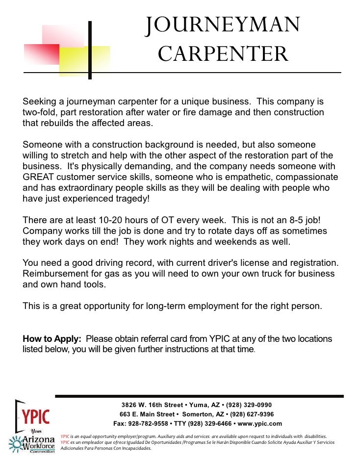 Journeyman Carpenter