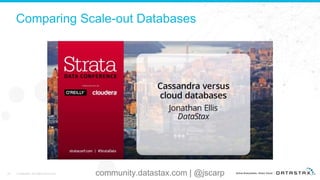 Comparing Scale-out Databases
28 © DataStax, All Rights Reserved. community.datastax.com | @jscarp
 