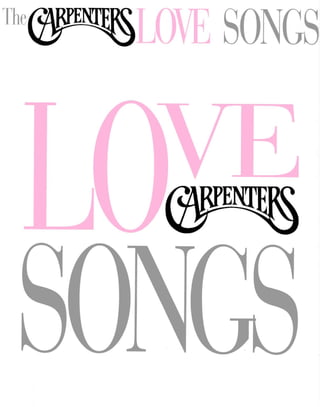 Carpenters - Love Songs (songbook)